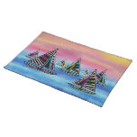 Neon Sailboat Sunrise American Mojo Placemats