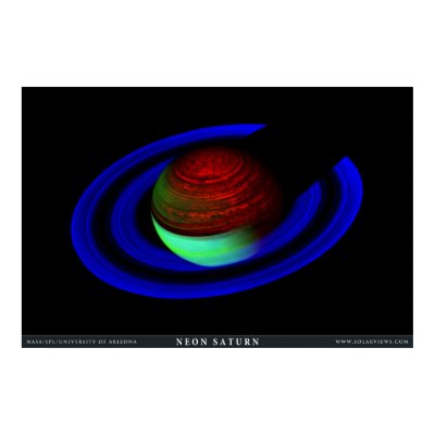 Neon Saturn Posters by solarviews
