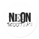 Neon Scooters "Scratched" Sticker by neonscooters Neon Scooters "Scratched" Sticker