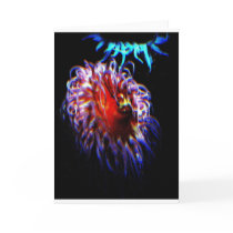Neon Sea Anemones Greeting Cards