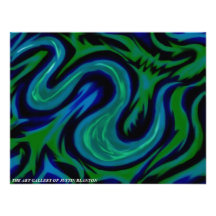 neon sea serpents personalized invitations