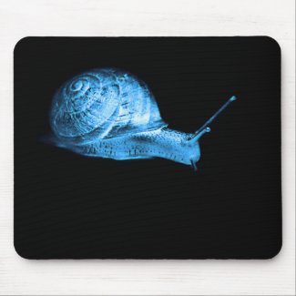 Neon snail mousepad