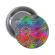 Neon Snow Flakes Pin