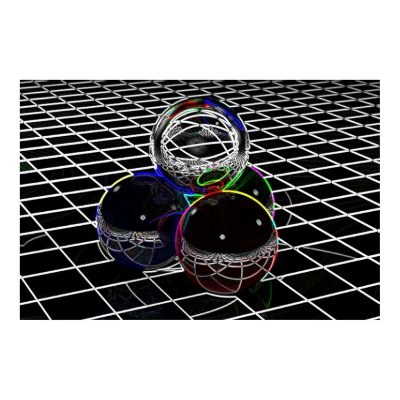 Neon Spheres Poster by Lowe