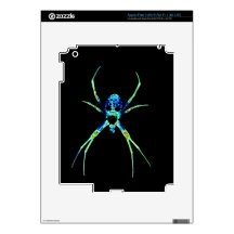 Neon Spider Skin For iPad 3