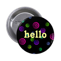 Neon Spiral Dots Buttons