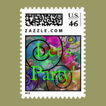 Neon Spiral postage