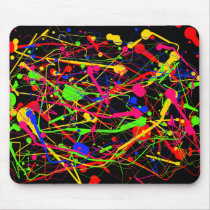Neon Splatter Mousepad