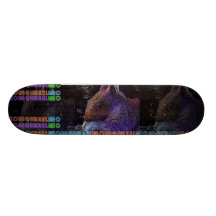 neon squirrel skate board