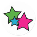 Neon star stickers sticker