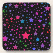 Neon Stars cork coasters