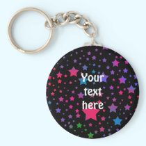 Neon Stars keychains