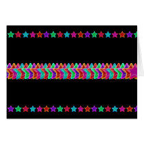 neon stars plain card cards