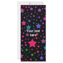 Neon Stars Rack Card Design