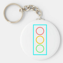 Neon Stoplight Key Chain