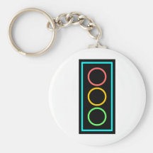 Neon Stoplight Keychain