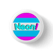 Neon Stripe Button by neonscooters Neon Stripe Button