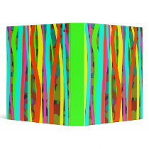 Neon Striped Binder