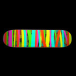 Neon Striped Skateboard skateboards