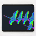 Neon Swans Fly The Night Sky mousepads