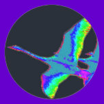Neon Swans Fly The Night Sky stickers