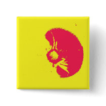 neon tea flowers button