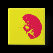 neon tea flowers button