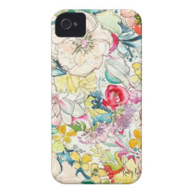 Neon Watercolor Flower iPhone Case Case-Mate iPhone 4 Case