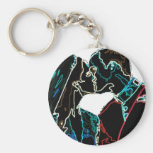 Neon Will and Kate Key Chains