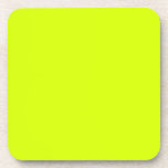 Neon Yellow, High Visibility Beverage Coaster