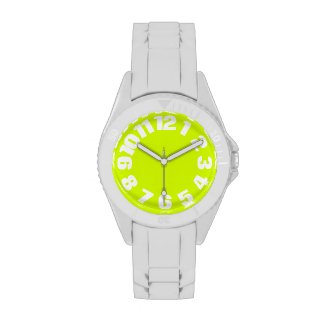 Neon Yellow, High Visibility Chartreuse Wrist Watch