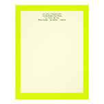 Neon Yellow, High Visibility letterhead