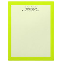 Neon Yellow, High Visibility Custom Letterhead