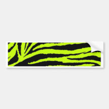 Neon Zebra Bumper sticker