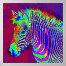 neon zebra-closeup print