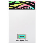 Neon Zebra Print & Cassette Tape Stationery
