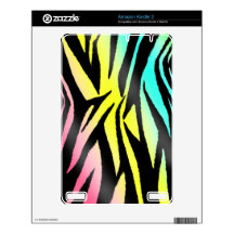 Neon Zebra Print Kindle 2 Skin