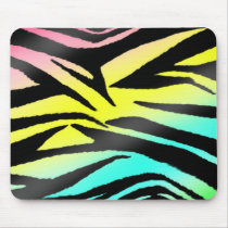 Neon Zebra Print Mousepad
