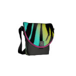 Neon Zebra Print Rickshaw Mini Messenger Bag