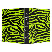 Neon Zebra School Binder