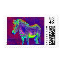 neon zebra stamp