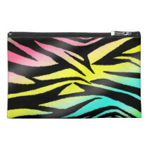 Neon Zebra Travel Accessory Bag