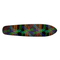 NeonStripes Skateboard Deck