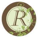 Neopolitan - Initial (Celery) stickers by Special_Occasions Neopolitan - Initial (Celery) stickers