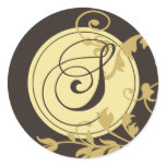 Neopolitan Monogram Initial "S" (Epresso) stickers