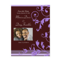 Neopolitan - Save the Date (Eggplant) postcards