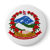 Nepal Coat of Arms Pinback Buttons
