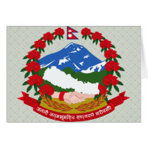 Nepal Coat of Arms detail Greeting Card