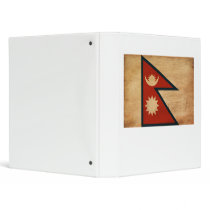 Nepal Flag 3 Ring Binder