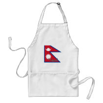 Nepal Flag Design aprons by flagshirt Nepal Flag Design aprons